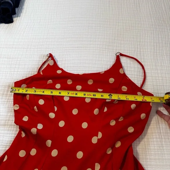 Boston Proper red Polk dot dress. Size medium - Picture 9 of 9